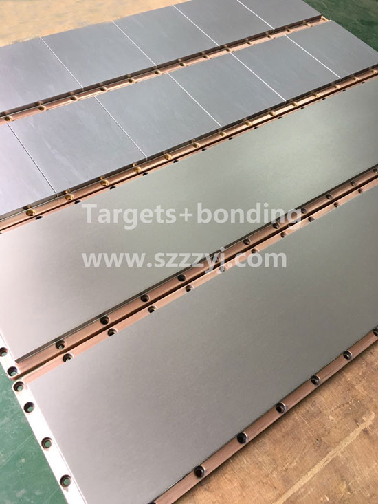 Niobium oxide, polycrystalline silicon and titanium oxide target bonding